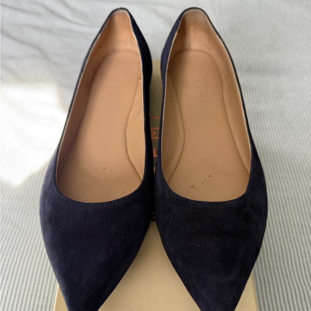M. Gemi Esatto Dark Blue Suede Flats